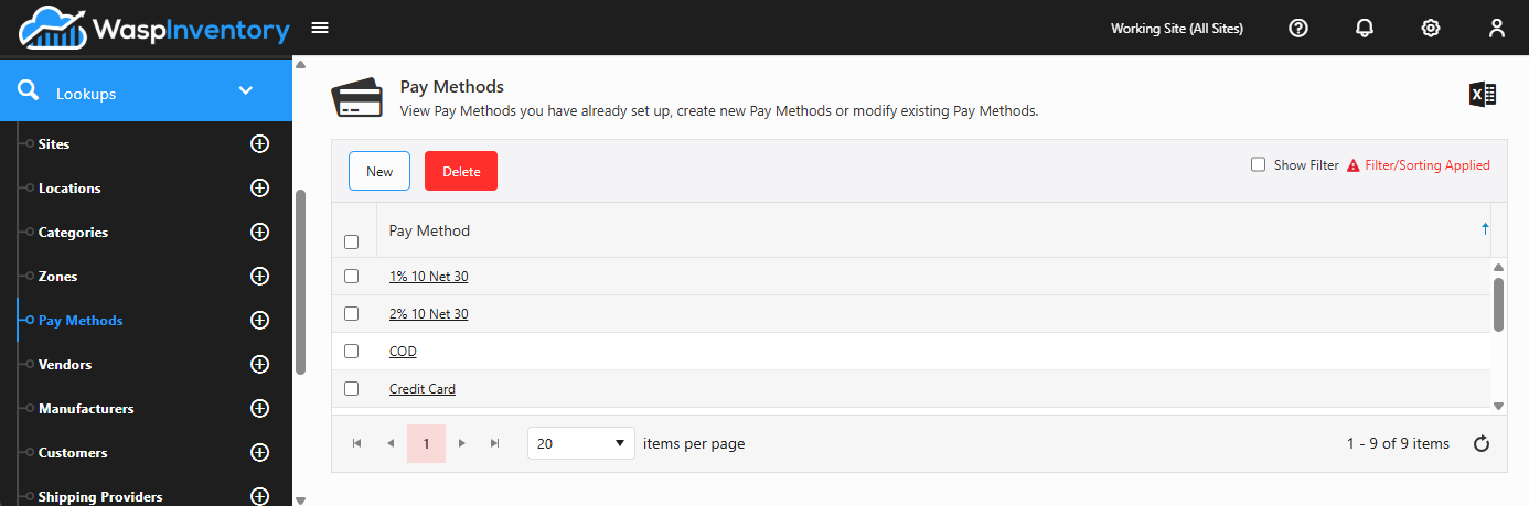 Managing pay methods