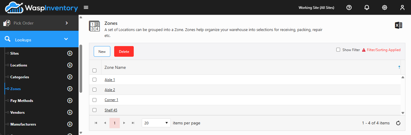 Managing zones